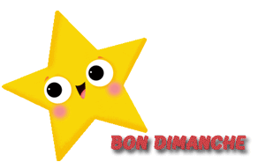 Gif animé Bon dimanche étoile
